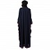 Kaftan Abaya with striped border- Navy Blue Kaftan Abaya with striped border- Navy Blue